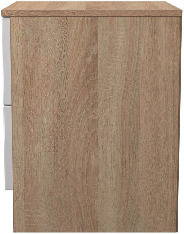 Milan 2 Drawer Bedside Table