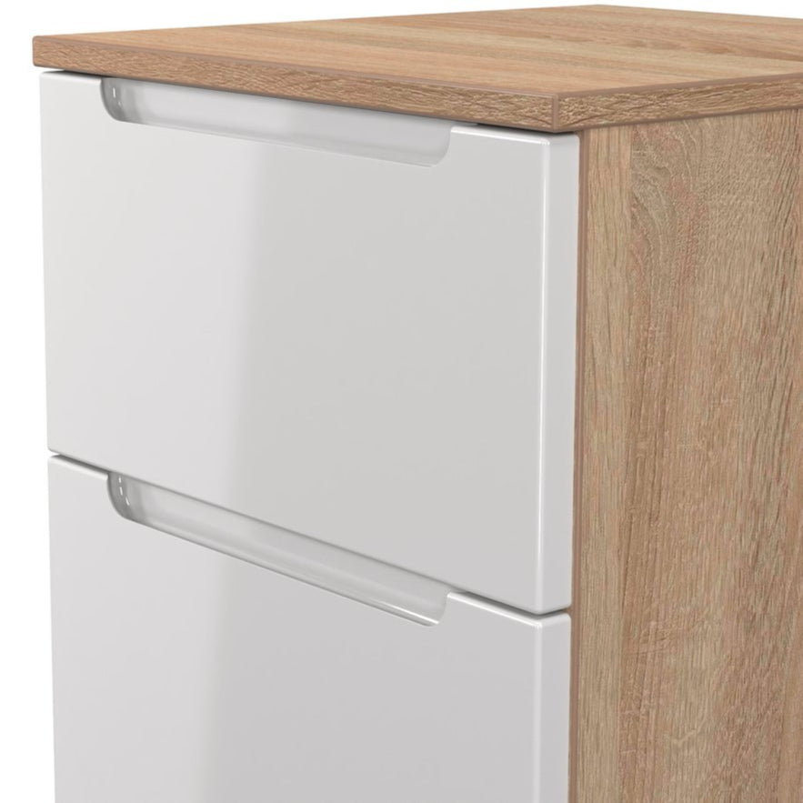 Milan 2 Drawer Bedside Table