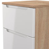 Milan 2 Drawer Bedside Table