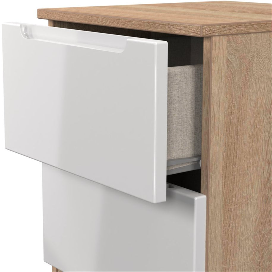 Milan 2 Drawer Bedside Table