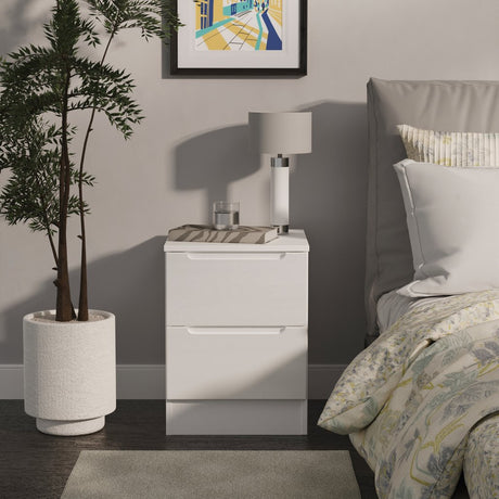Milan 2 Drawer Bedside Table