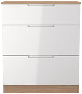 Milan 3 Drawer Deep Chest of Drawers