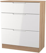 Milan 3 Drawer Deep Chest of Drawers