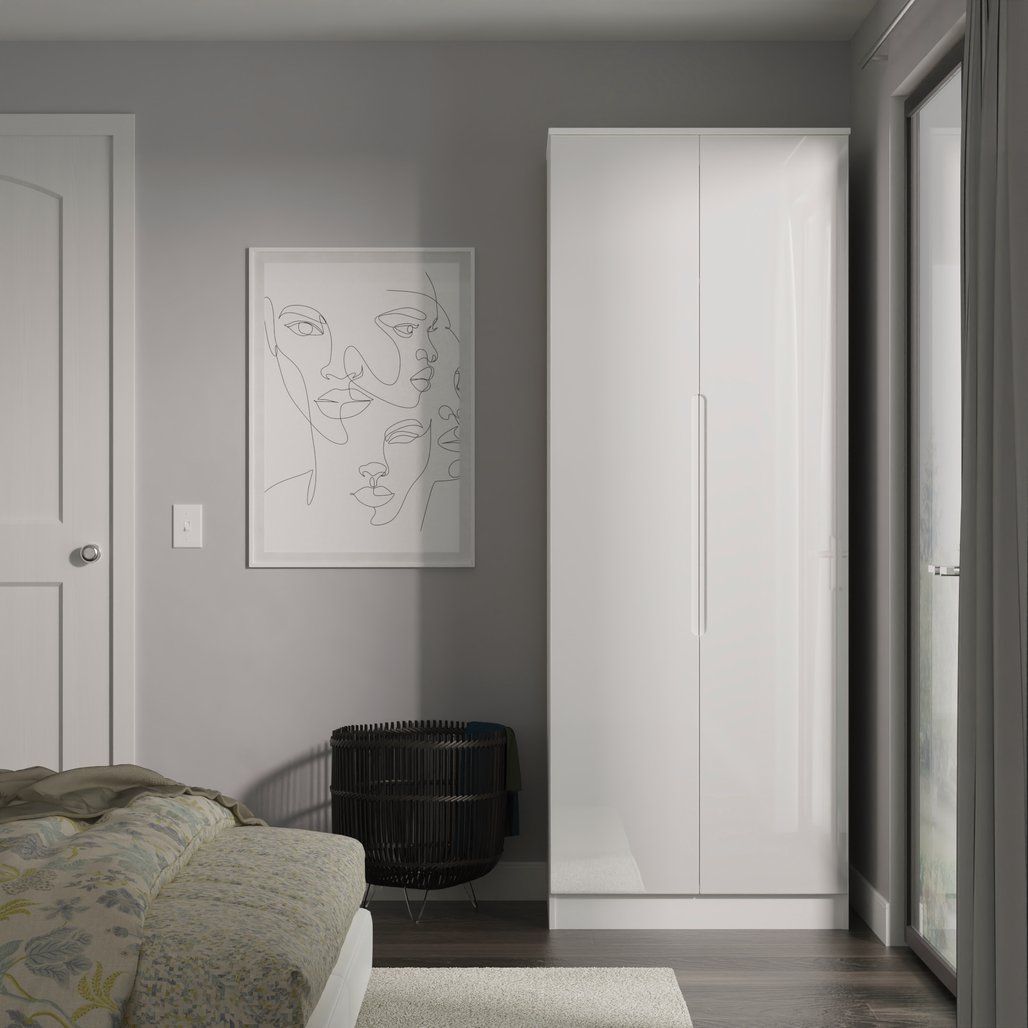 Milan Tall 2 Door Double Wardrobe