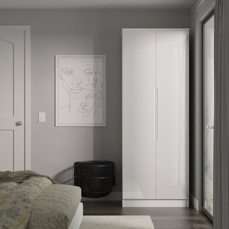 Milan Tall 2 Door Double Wardrobe
