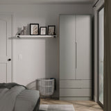 Milan Tall 2 Door 2 Drawer Double Wardrobe