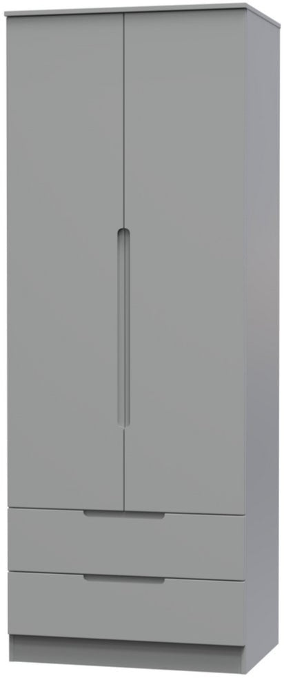 Milan Tall 2 Door 2 Drawer Double Wardrobe