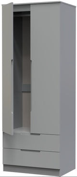 Milan Tall 2 Door 2 Drawer Double Wardrobe