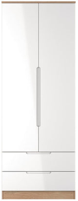 Milan Tall 2 Door 2 Drawer Double Wardrobe