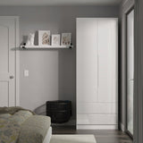 Milan Tall 2 Door 2 Drawer Double Wardrobe