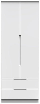 Milan Tall 2 Door 2 Drawer Double Wardrobe