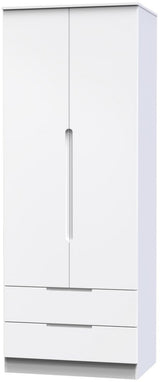 Milan Tall 2 Door 2 Drawer Double Wardrobe