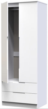 Milan Tall 2 Door 2 Drawer Double Wardrobe