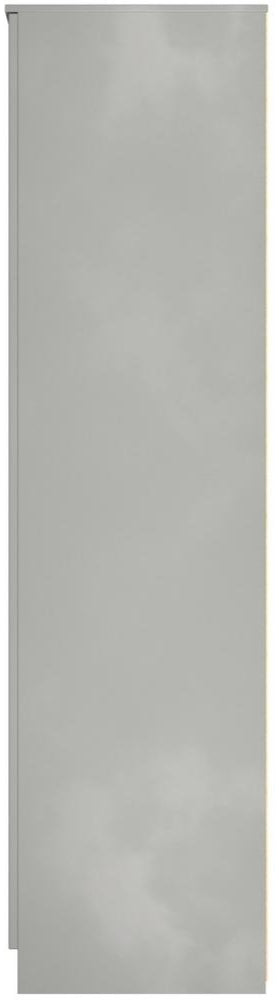 Milan Tall Mirrored 3 Door 2 Drawer Triple Wardrobe