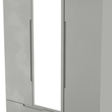 Milan Tall Mirrored 3 Door 2 Drawer Triple Wardrobe