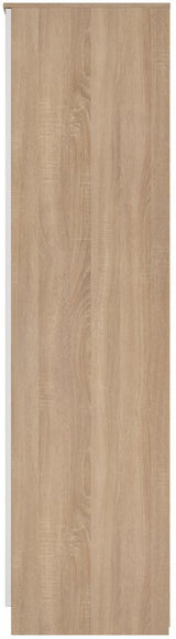 Milan Tall Mirrored 3 Door 2 Drawer Triple Wardrobe