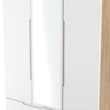 Milan Tall Mirrored 3 Door 2 Drawer Triple Wardrobe