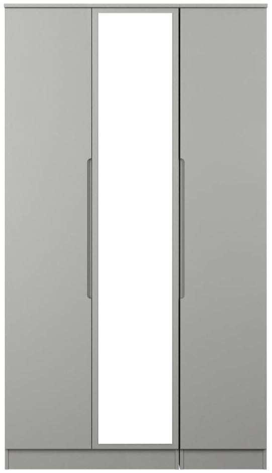 Milan Tall Mirrored 3 Door Triple Wardrobe
