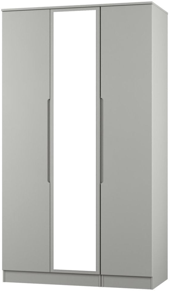 Milan Tall Mirrored 3 Door Triple Wardrobe