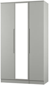 Milan Tall Mirrored 3 Door Triple Wardrobe