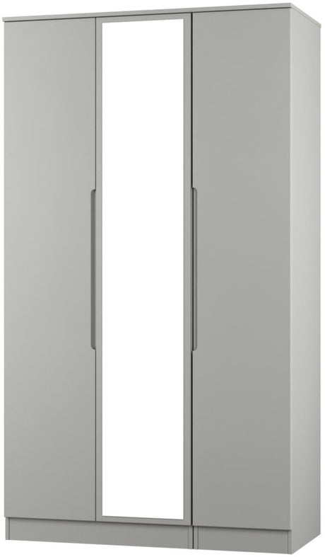 Milan Tall Mirrored 3 Door Triple Wardrobe