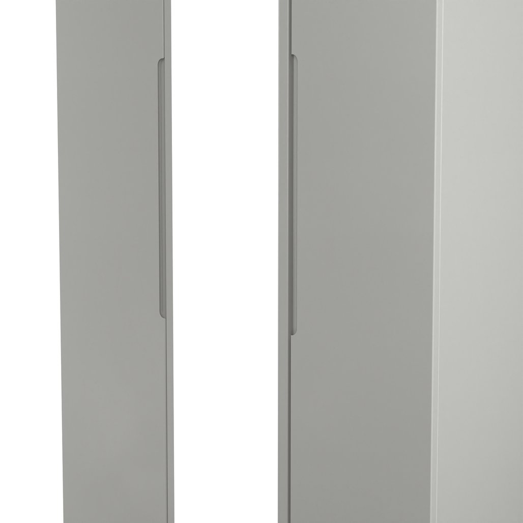 Milan Tall Mirrored 3 Door Triple Wardrobe