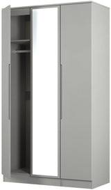 Milan Tall Mirrored 3 Door Triple Wardrobe