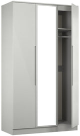 Milan Tall Mirrored 3 Door Triple Wardrobe
