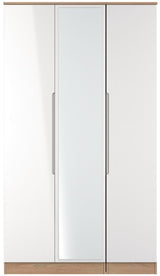 Milan Tall Mirrored 3 Door Triple Wardrobe