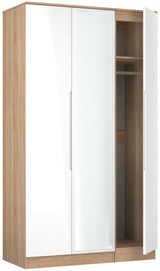 Milan Tall Mirrored 3 Door Triple Wardrobe