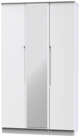 Milan Tall Mirrored 3 Door Triple Wardrobe