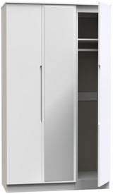 Milan Tall Mirrored 3 Door Triple Wardrobe