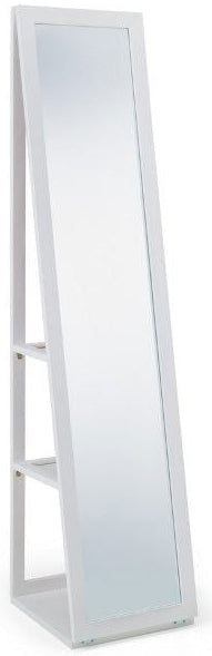 Fresco White Storage Mirror