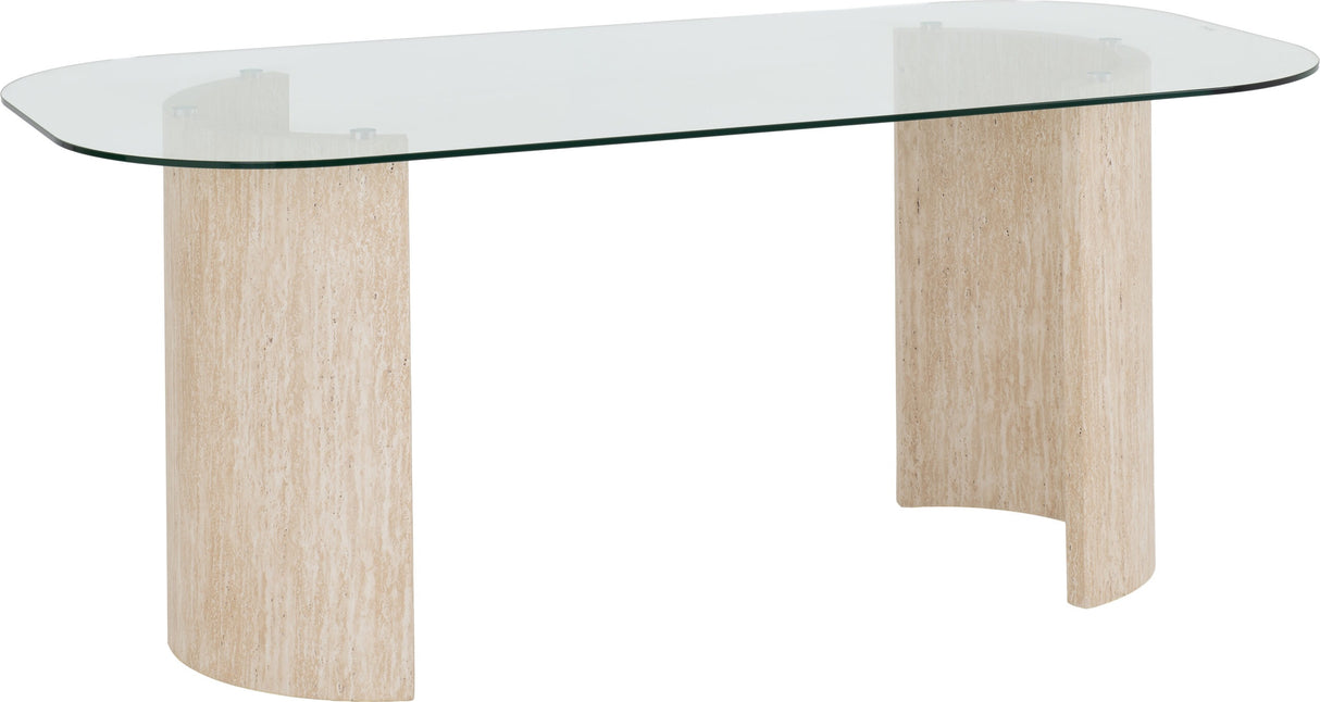 Modena Glass Top 180cm Dining Table
