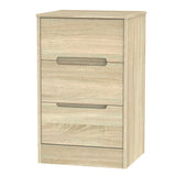 Monaco 3 Drawer Bedside Cabinet