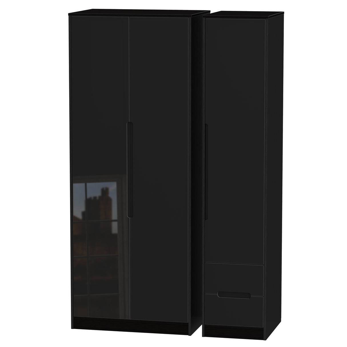 Monaco Triple Wardrobe (2 Door and 2 Door 2 Drawer)