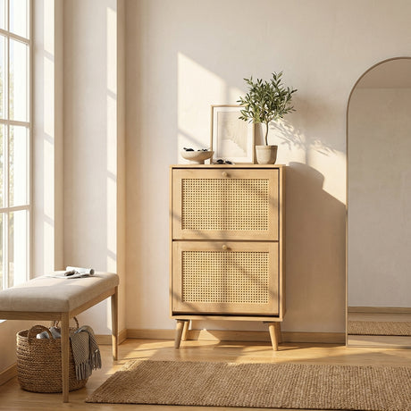 Manila 2 Door Shoe Cabinet Pull Down