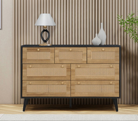 Manila 7 Drawer Chest - Black
