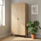 Miami Ridged 2 Door Fluted Double Wardrobe