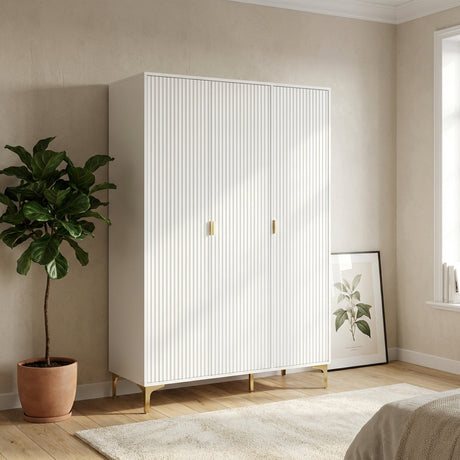 Miami Ridged 3 Door Fluted Triple Wardrobe
