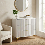 Miami Ridged 3 Drawer Fluted Chest of Drawers