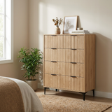 Miami Ridged 3+2 Drawer Fluted Chest of Drawers