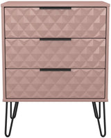 Harlequin 3 Drawer Midi Chest with Black Hairpin Legs