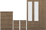 Nevada 3 Door Wardrobe 4 Piece Bedroom Set