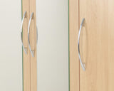 Nevada 3 Door 2 Drawer Mirrored Wardrobe