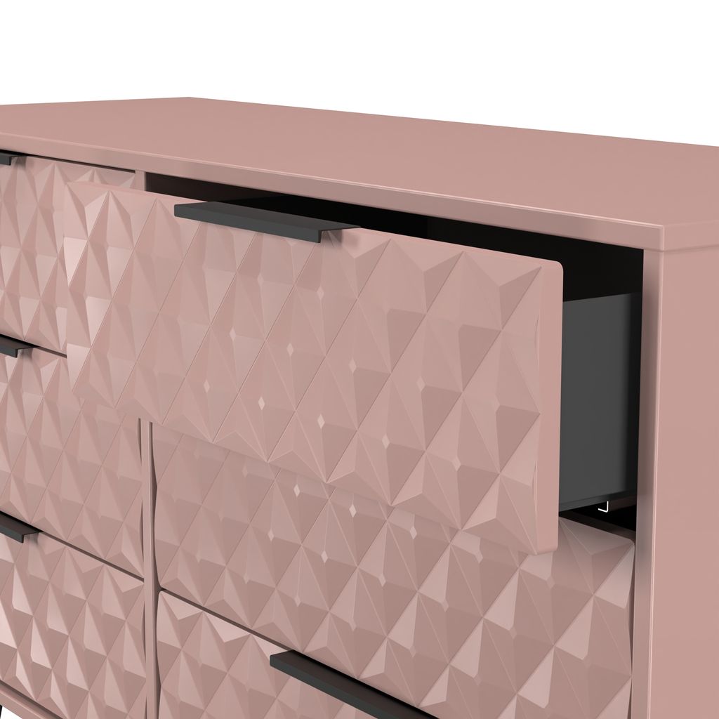 Harlequin 6 Drawer Chest with Black Hairpin Legs