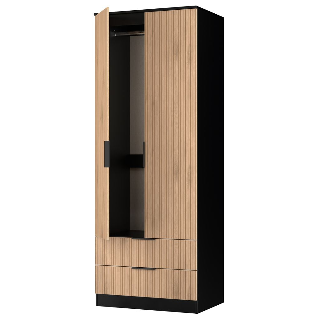 Java Tall 2 Drawer 2 Door Double Wardrobe