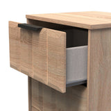 New York 3 Drawer Bedside Table with Black Handles