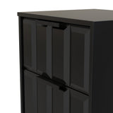 New York 3 Drawer Bedside Table with Black Handles
