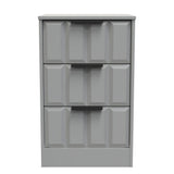 New York 3 Drawer Bedside Table with Black Handles